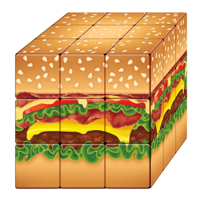 Calvin's Puzzle Yummy Cheeseburger 3x3 Cube - Nove → MasterCubeStore