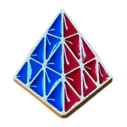 Colorful Pyraminx Cube Brooch Badge - Alloy Soft E → MasterCubeStore