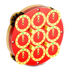 SengSo Classic 4x4 Magic Clock V2 Magnetic Gold/Red (Limited Edition)
