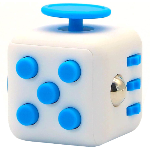 Fidget Cube White/Blue →